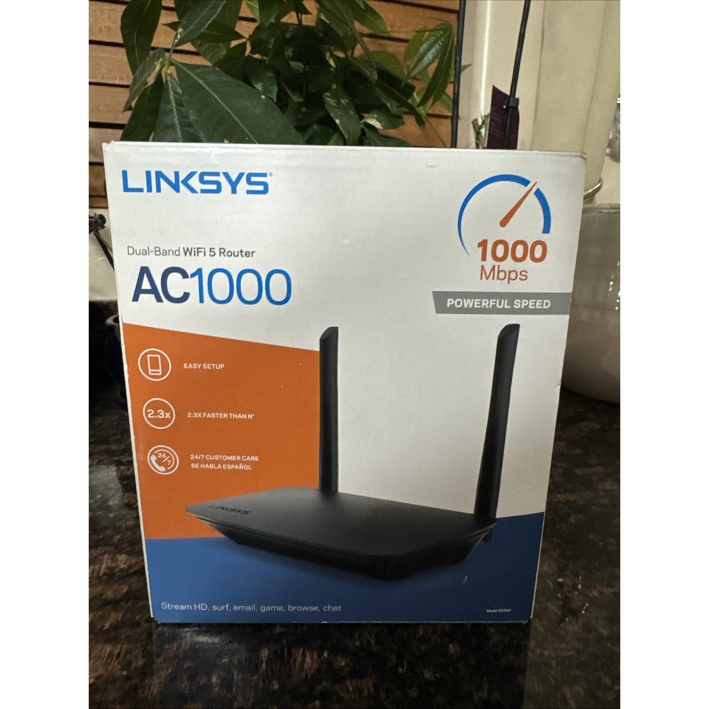 WiFi 5 Router 1000 Mbps LinkSys AC1000 Dual Band NEW